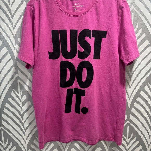 Nike Pink 'Just Do It' Short Sleeve Tee - Picture 1 of 4